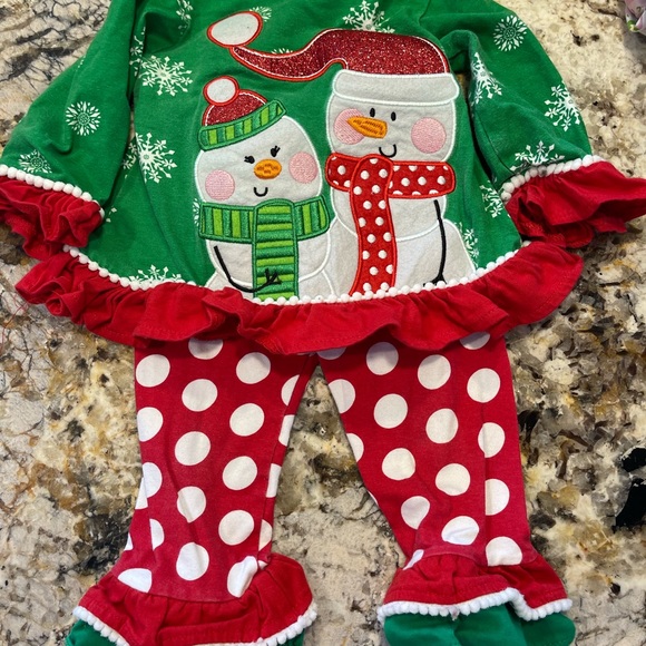 3 beautiful 12 months christmas outfit - Picture 2 of 3